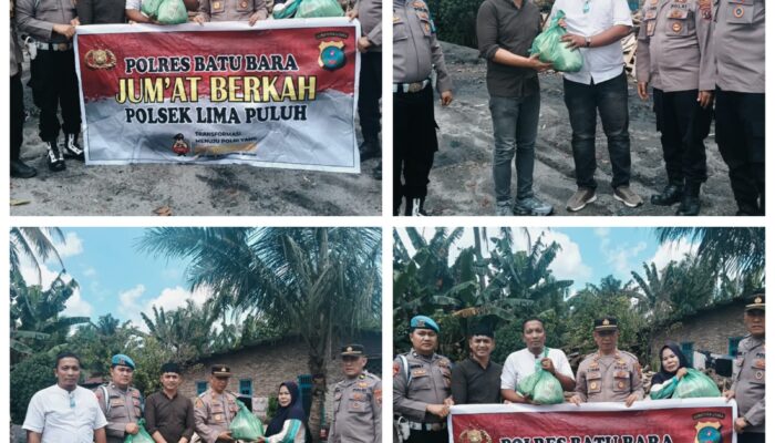 Polsek Lima Puluh Gelar Jum’at Berkah, Bagikan Bingkisan untuk Insan Pers