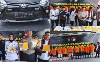 Gagalkan Peredaran 2 Kg Sabu, Polres Batu Bara Tangkap Dua Tersangka dan Musnahkan Barang Bukti Narkotika