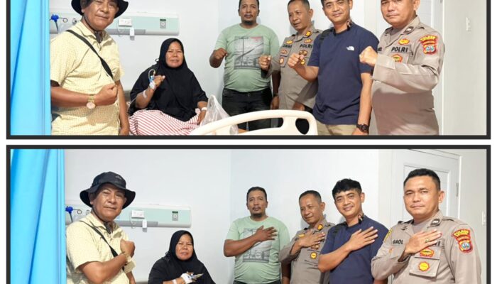 Kapolsek Lima Puluh Jenguk Ketua PJI-D Batu Bara, Pererat Sinergi dengan Insan Pers