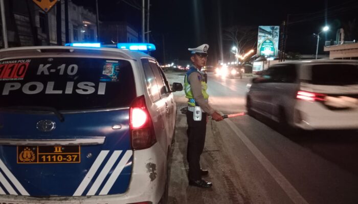 Patroli Blue Light Sat Lantas Polres Batu Bara, Antisipasi Kemacetan dan Kejahatan Jalanan