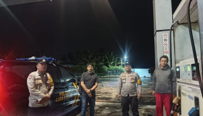 Polsek Lima Puluh Patroli dan Monitoring Sejumlah SPBU, Pastikan Pasokan BBM Mencukupi