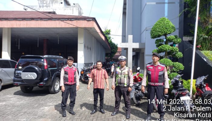 Polres Asahan Laksanakan Pengamanan Ibadah Kenaikan Isa Almasih 2026