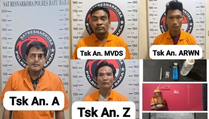 Satresnarkoba Polres Batu Bara Ungkap Tiga Kasus Penyalahgunaan Narkotika Jenis Sabu