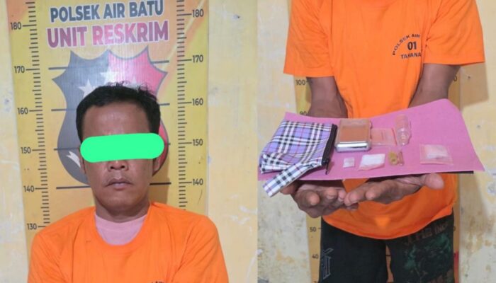 Terima Laporan Masyarakat, Polsek Air Batu Tangkap Pengedar Sabu di Kebun Sawit Asahan