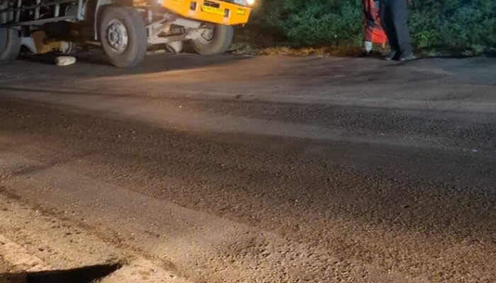 Truk Tangki dan Truk Box Terlibat Kecelakaan di Jalinsum Batu Bara, Tidak Ada Korban Jiwa
