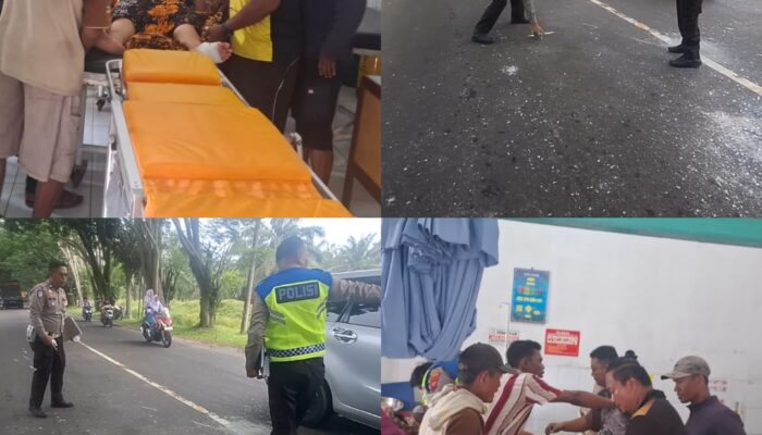 Dump Truck Alami Gangguan Kemudi, Dua Pengendara Sepeda Motor Luka Parah