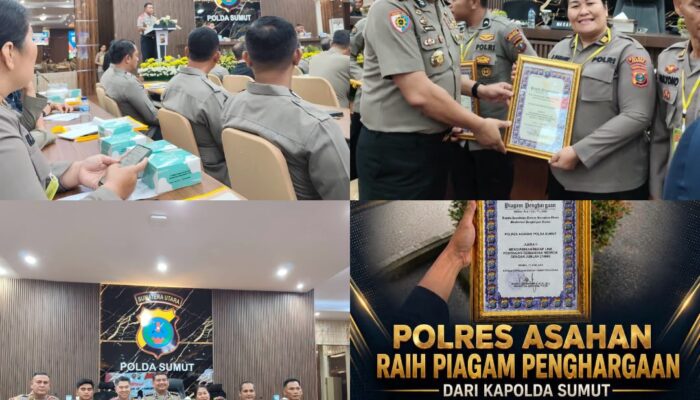 Humas Polres Asahan Raih Penghargaan Kapolda Sumut atas Prestasi Publikasi Media Sosial