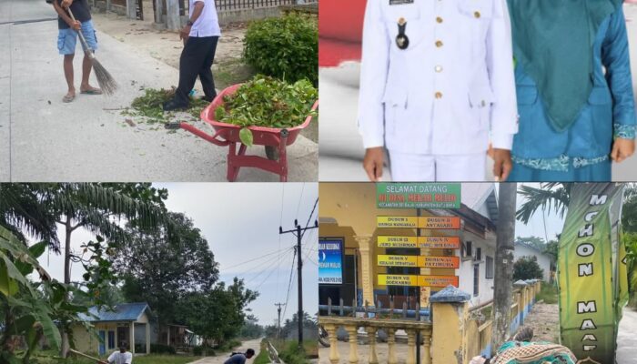 Kepala Desa Romansyah SM Pimpin Gotong Royong Perbaikan Jalan dan Balai Desa Mekar Mulio