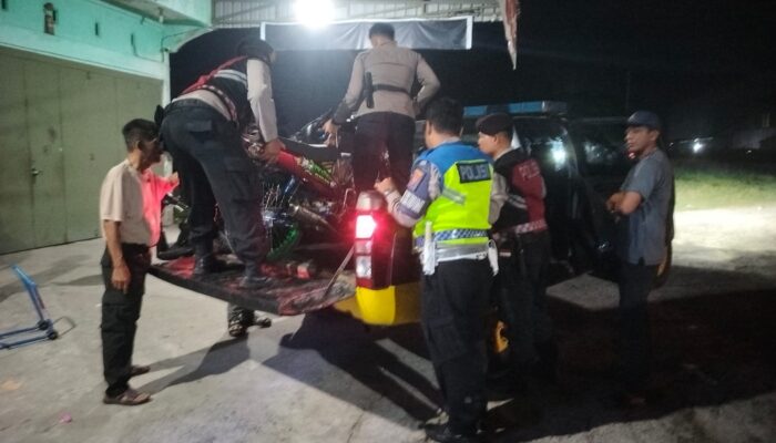 Gelar Patroli Gabungan, Polres Batu Bara Amankan Sejumlah Remaja dan 4 Sepeda Motor Diduga untuk Balap Liar