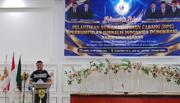 Resmi Dilantik, Humady Syamsuri Pane Nahkodai DPC PJI-Demokrasi Kabupaten Asahan