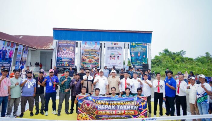 Bupati Batu Bara Buka Tournament Sepak Takraw Reguder Cup 2026, Ajak Masyarakat Perangi Narkoba Lewat Kegiatan Olahraga