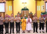 Minggu Kasih di Gereja HKBP Lima Puluh, Polres Batu Bara Ajak Jemaat Jaga Keamanan Lingkungan
